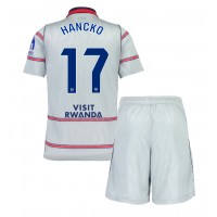 Billiga Atletico Madrid David Hancko #17 Barnkläder Tredje fotbollskläder till baby 2026-27 Kortärmad (+ Korta byxor)